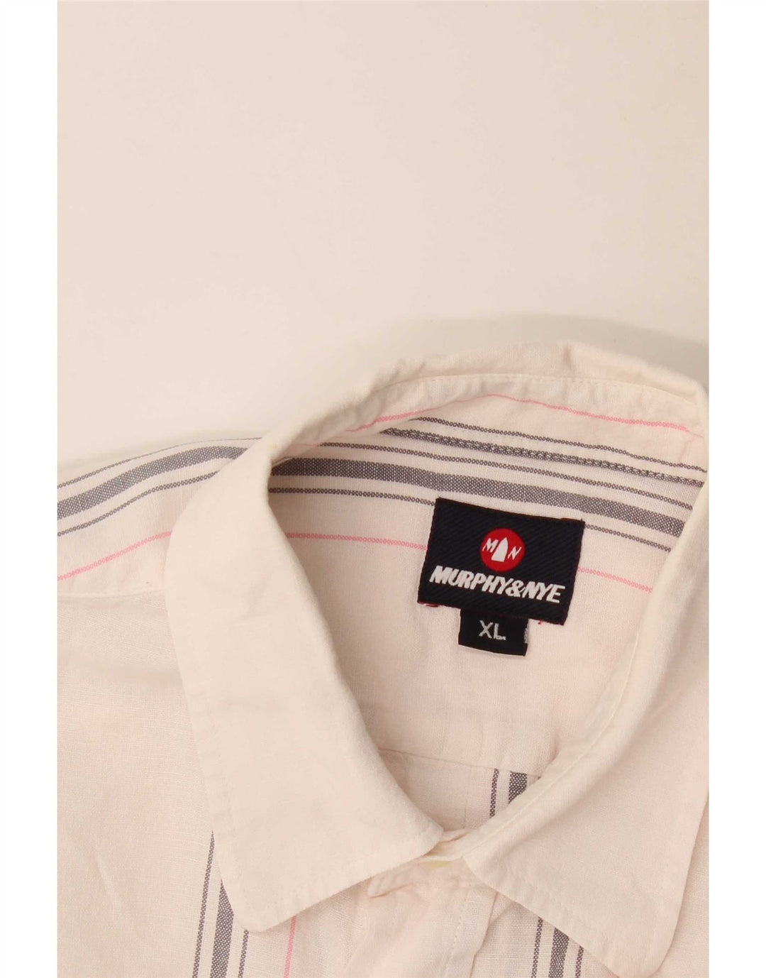 Camicia a maniche corte da uomo Murphy & Nye XL a righe bianche