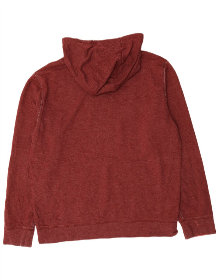 EDDIE BAUER Felpa con cappuccio da uomo in cotone bordeaux medio