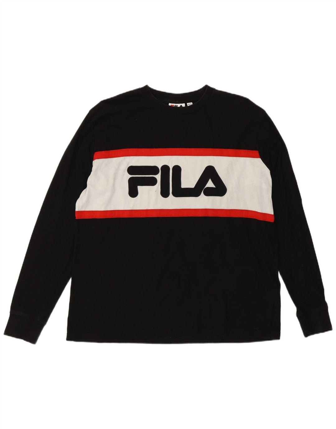 Felpa grafica da donna Fila Jumper UK 12 Medium Black Colourblock