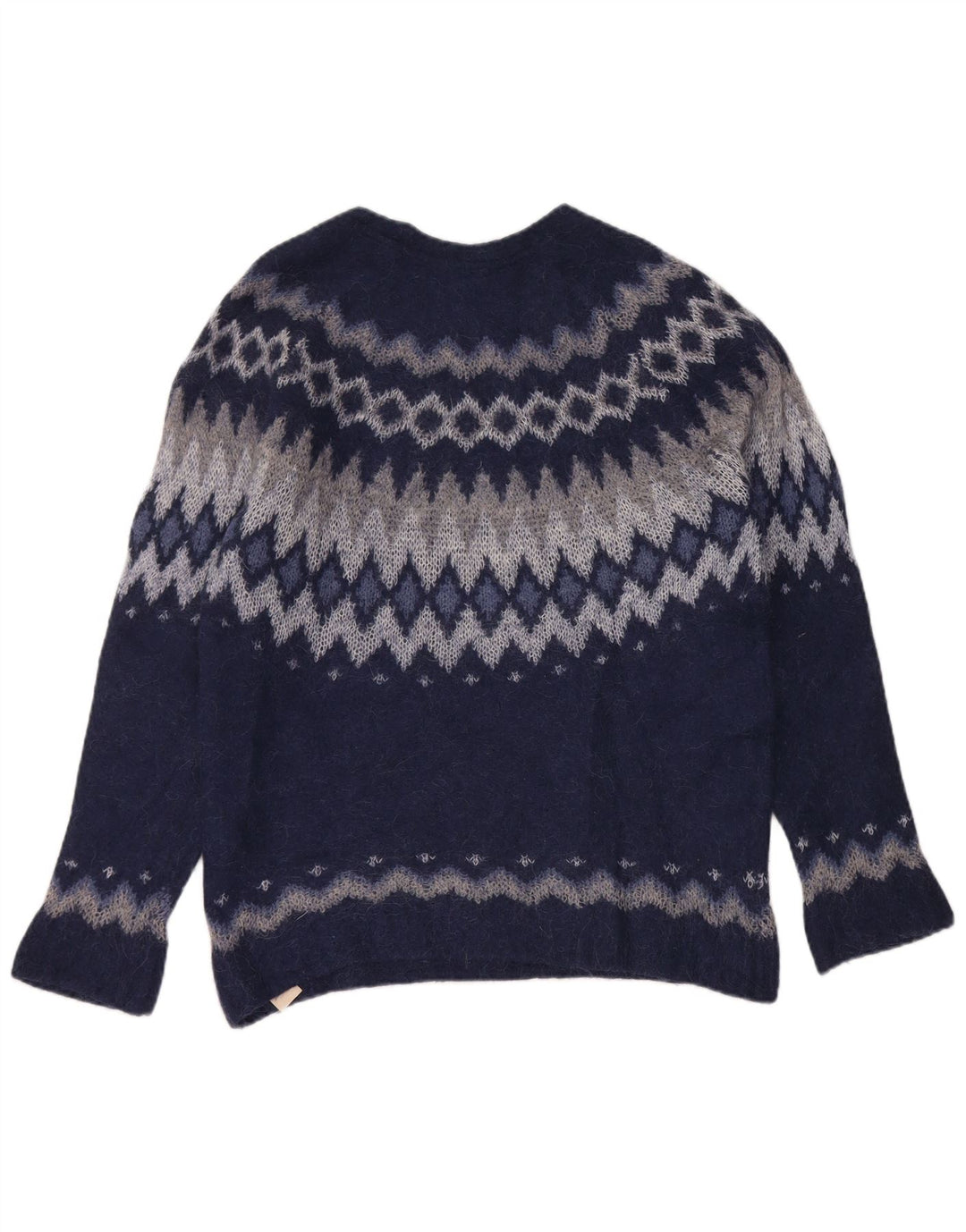 Massimo Dutti Maglione da donna con scollo a barchetta UK 14 Medio Blu navy