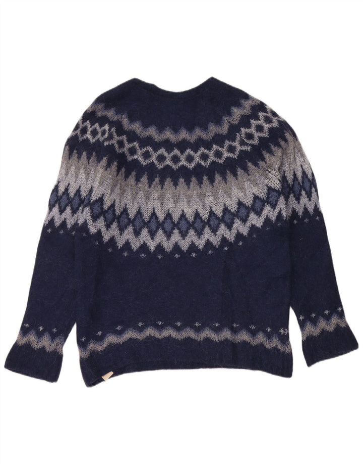 Massimo Dutti Maglione da donna con scollo a barchetta UK 14 Medio Blu navy