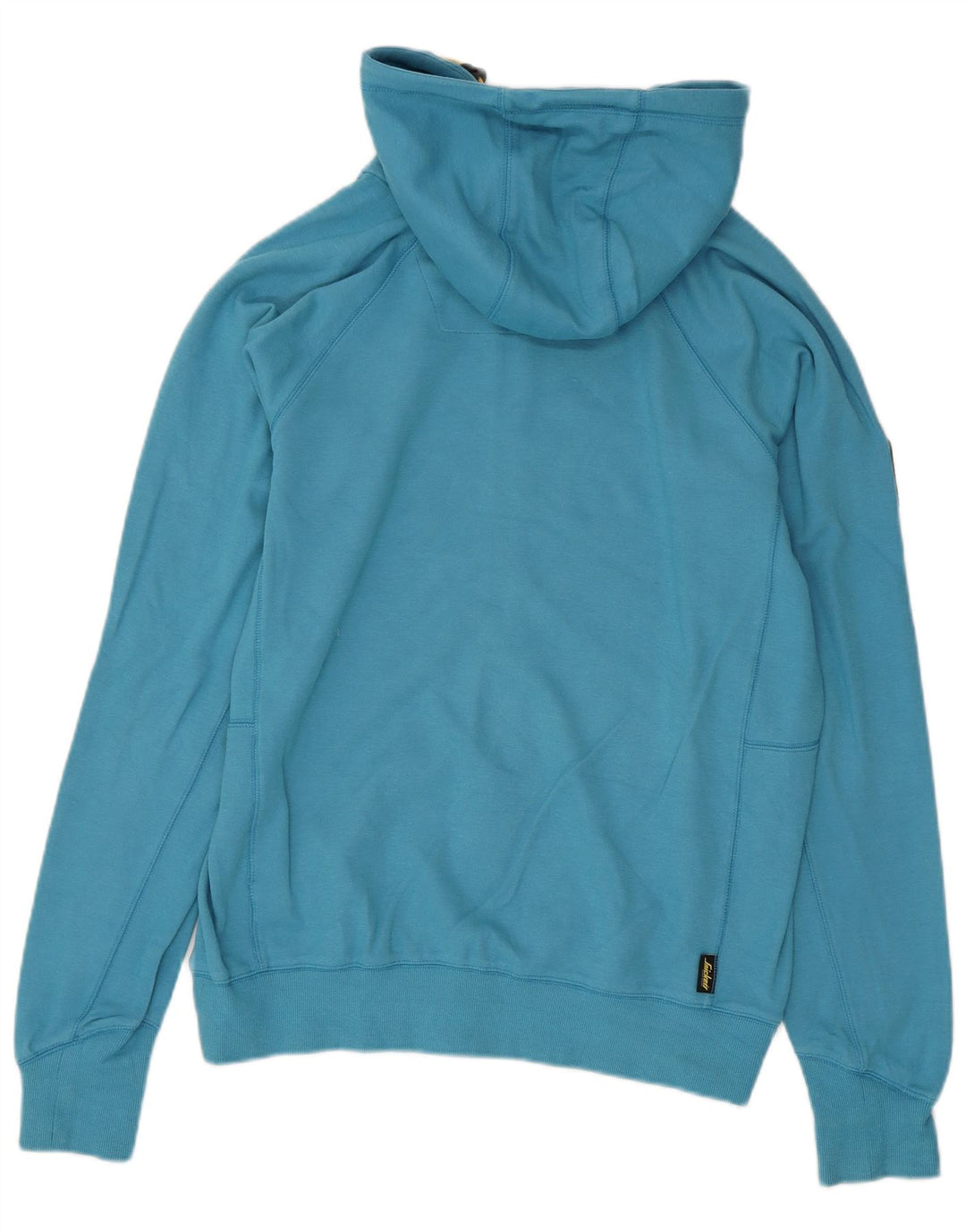 Maglione con cappuccio e zip grafica da uomo Snickers in cotone blu medio