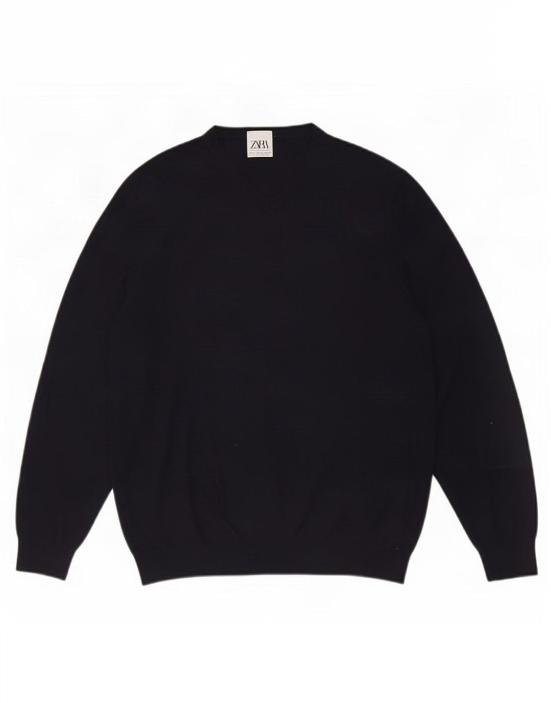 Maglione Zara da uomo con scollo a V piccolo blu navy