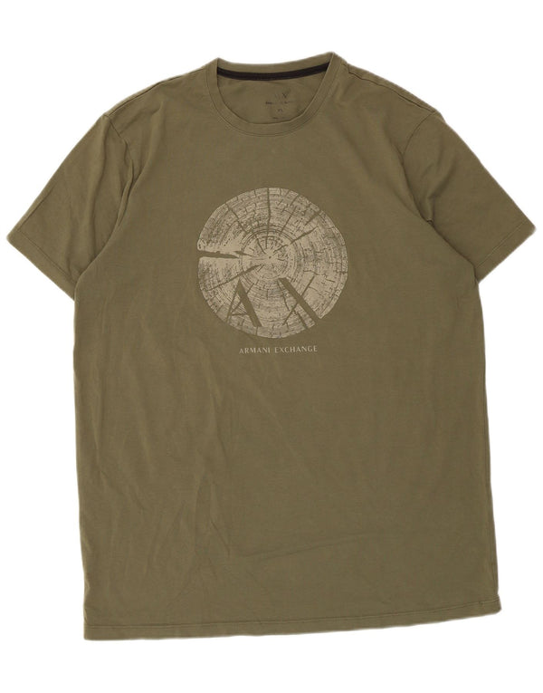 T-shirt grafica da uomo Armani Exchange Top XL Cachi