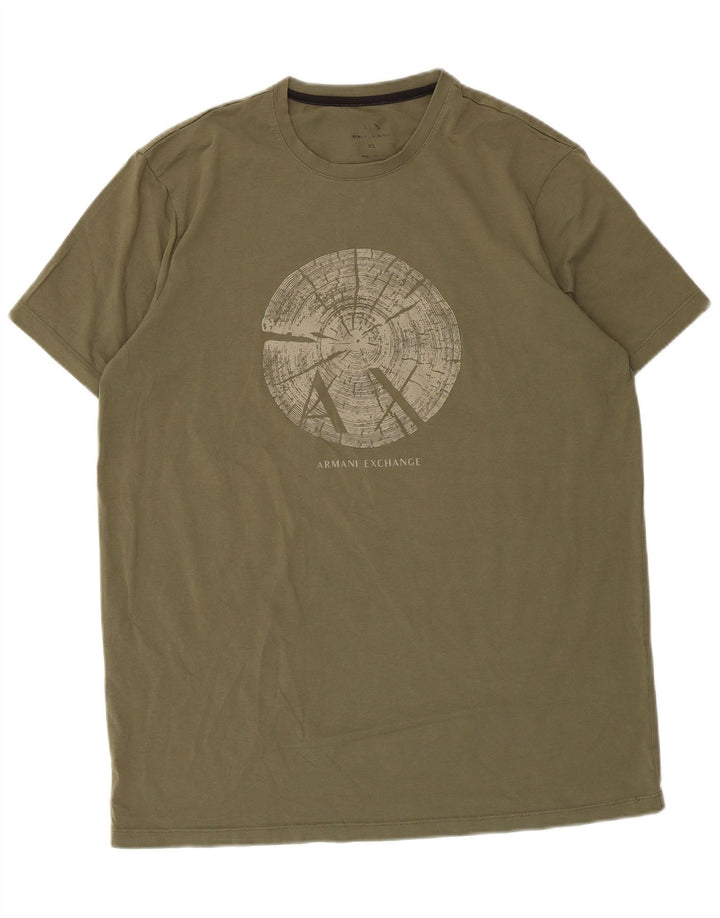 T-shirt grafica da uomo Armani Exchange Top XL Cachi