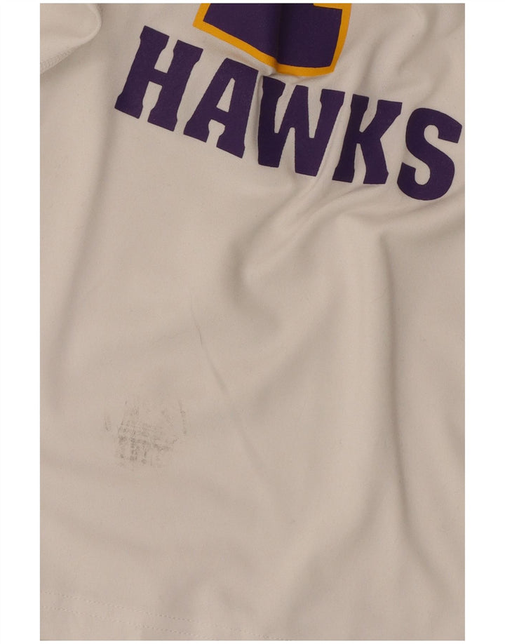 T-shirt grafica Nike Patton Hawks da donna UK 6 XS poliestere bianco