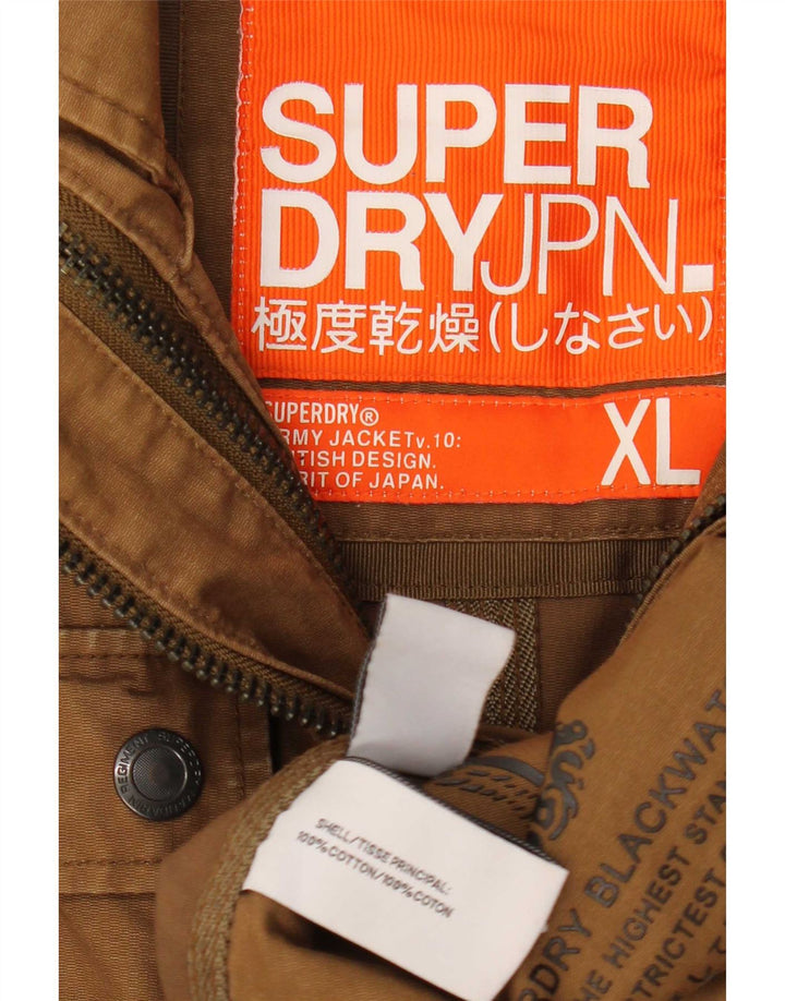Superdry Giacca utility da uomo UK 42 XL Marrone Cotone
