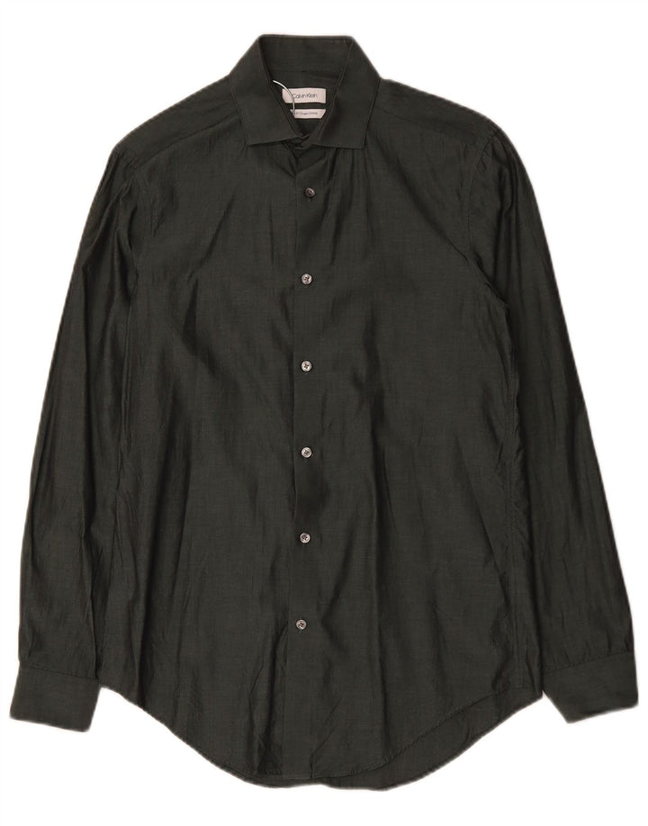 Camicia da uomo Calvin Klein taglia 14 1/2 piccola verde