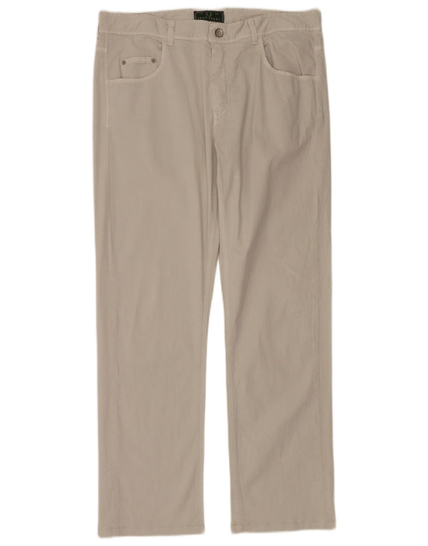Pantaloni casual dritti da uomo Fred Perry IT 52 XL W34 L30 Cotone grigio