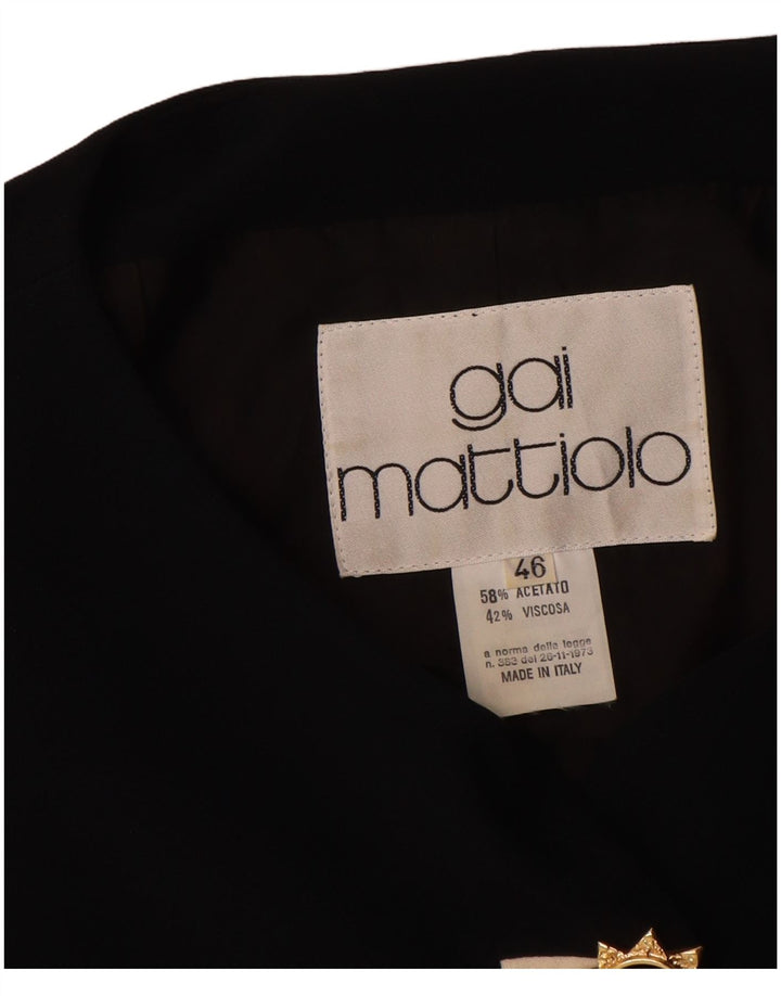 Giacca Blazer a Maniche Corte da Donna Gai Mattiolo IT 46 Large Nera