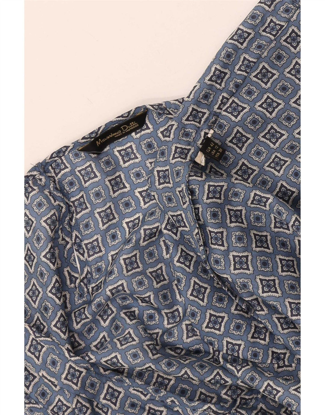 Camicetta senza maniche da donna Massimo Dutti Top EU 42 Large Blu geometrico