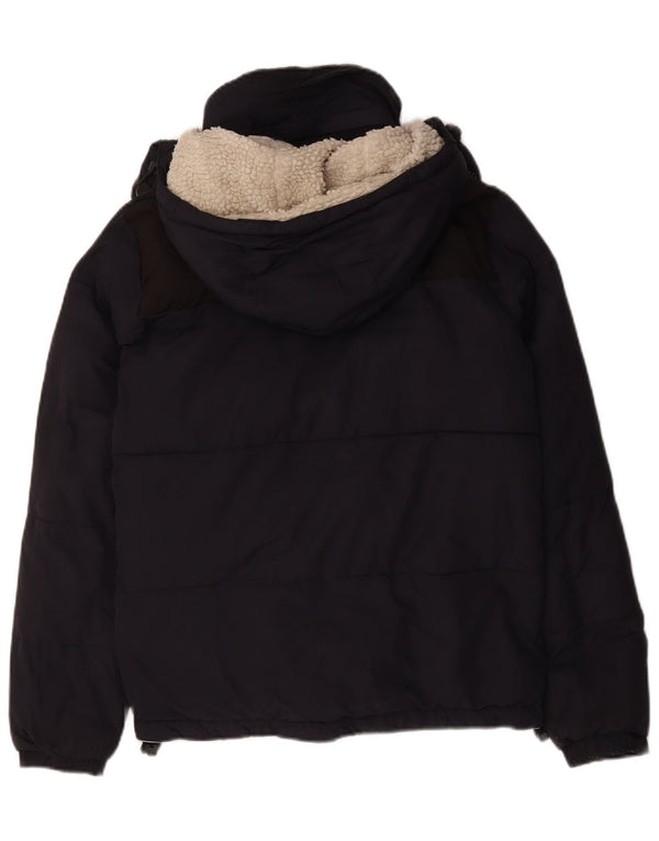 Giacca imbottita con cappuccio da uomo Superdry UK 36 Small poliestere blu navy