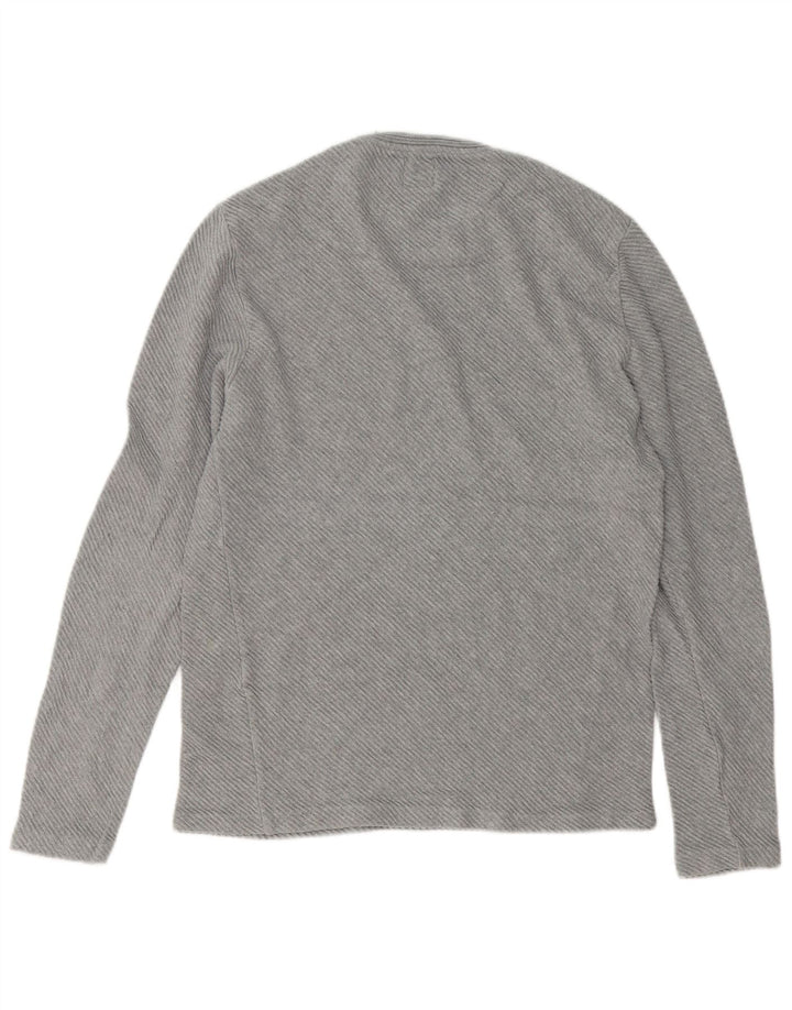 Top Zara da uomo a maniche lunghe grigio medio