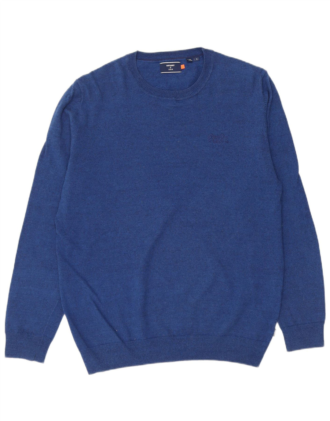 Maglione maglione girocollo da uomo SUPERDRY grande cotone blu