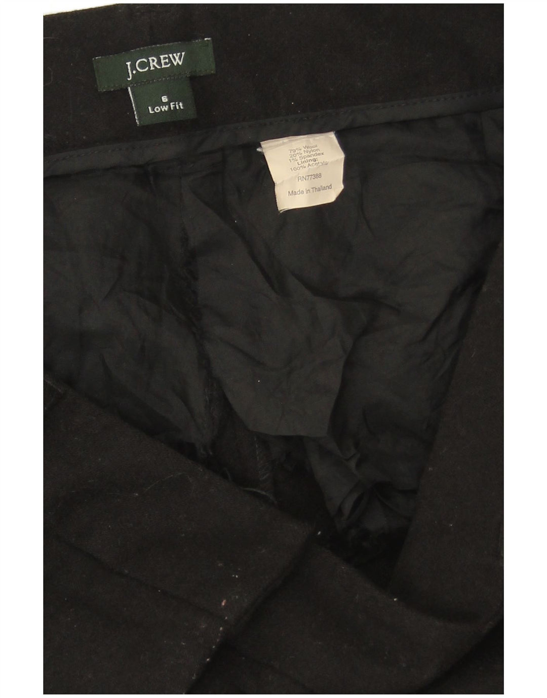 J. CREW Pantaloni casual bootcut da donna a vestibilità bassa US 6 Medium W30 L32 Neri
