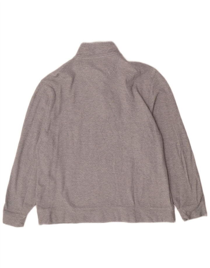 Felpa da uomo Izod con collo con zip acqua salata, maglione grande, cotone grigio
