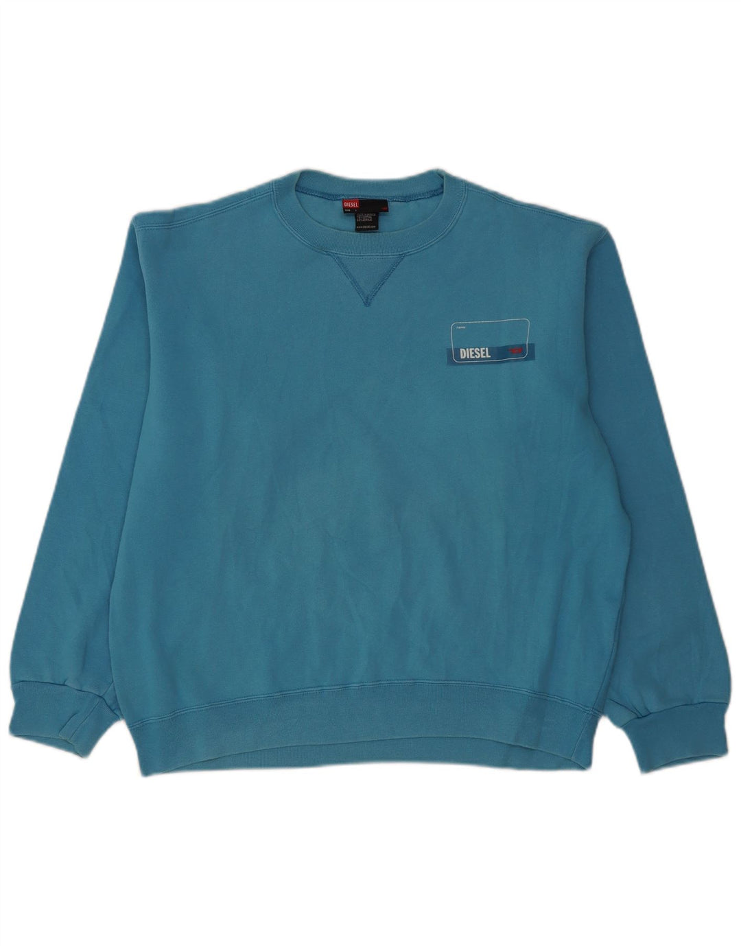 Diesel Felpa Uomo Maglione Large Blu Cotone