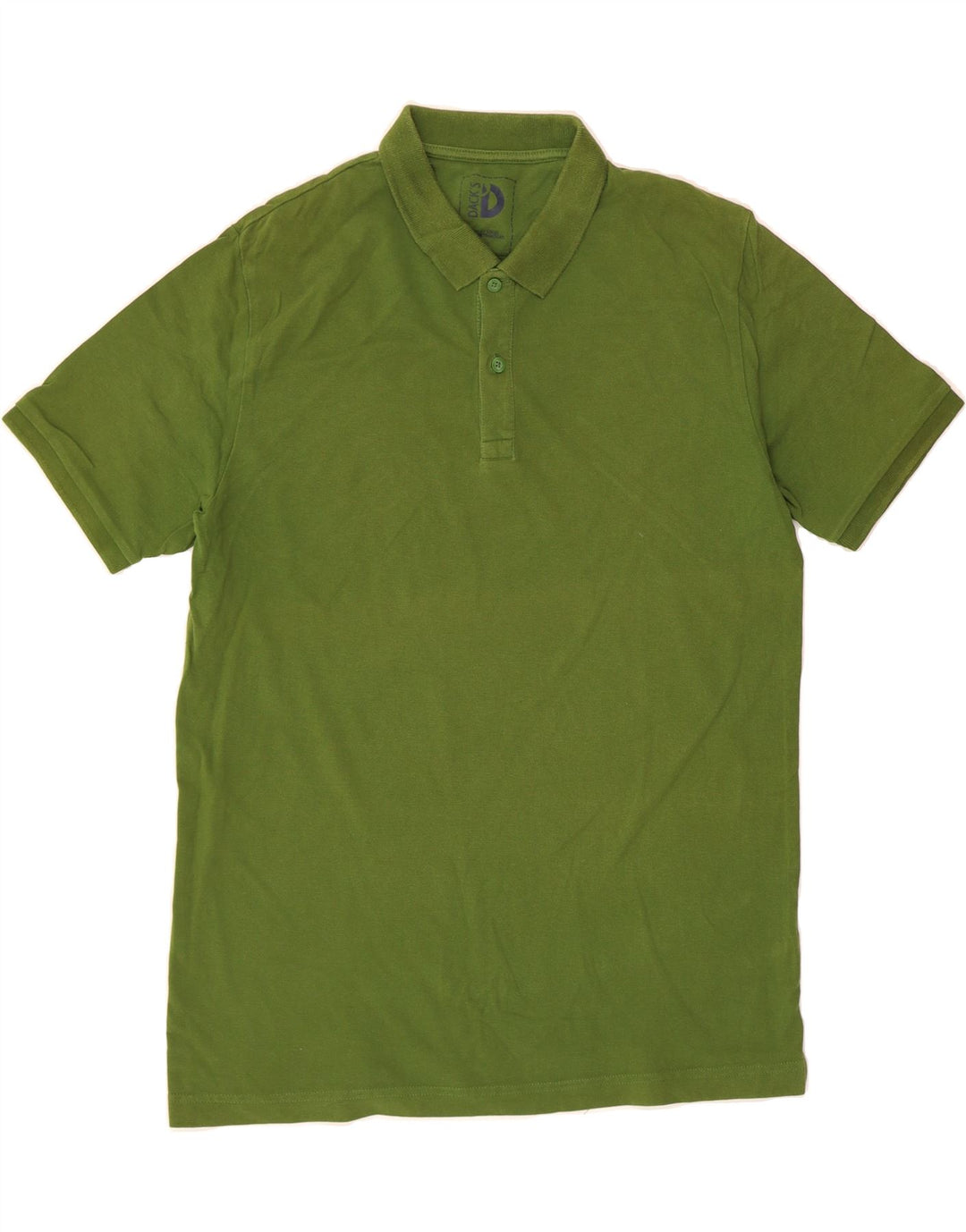 DACK'S Mens Polo Shirt Large Green Cotton Vintage Dack's and Second-Hand Dack's from Messina Hembry 
