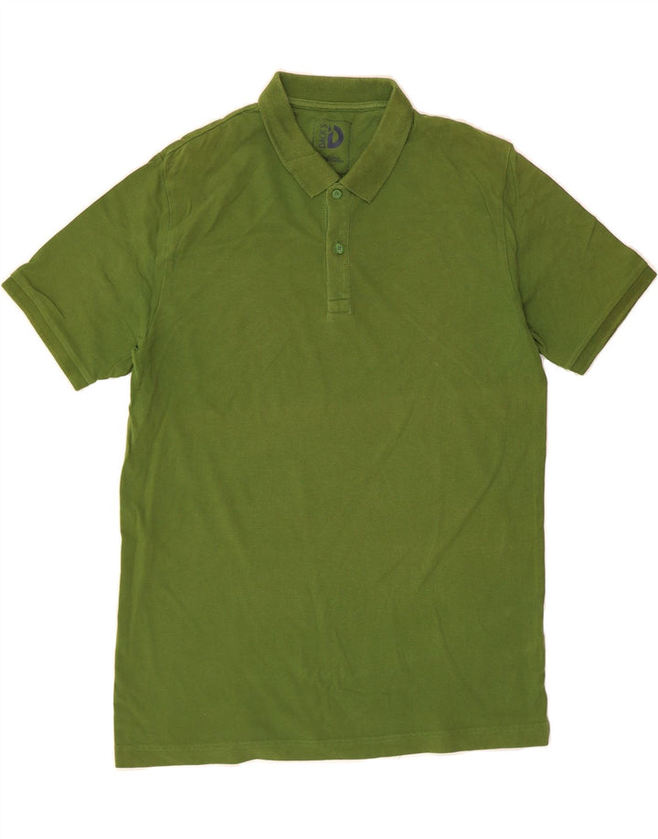 DACK'S Mens Polo Shirt Large Green Cotton Vintage Dack's and Second-Hand Dack's from Messina Hembry 