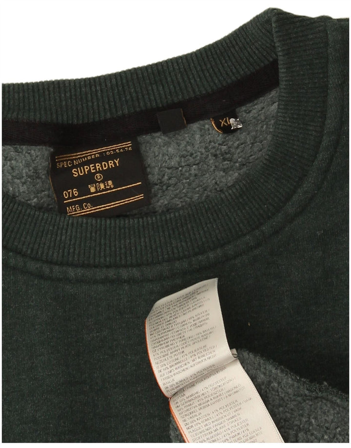 Felpa grafica da uomo Superdry Jumper XL in cotone verde
