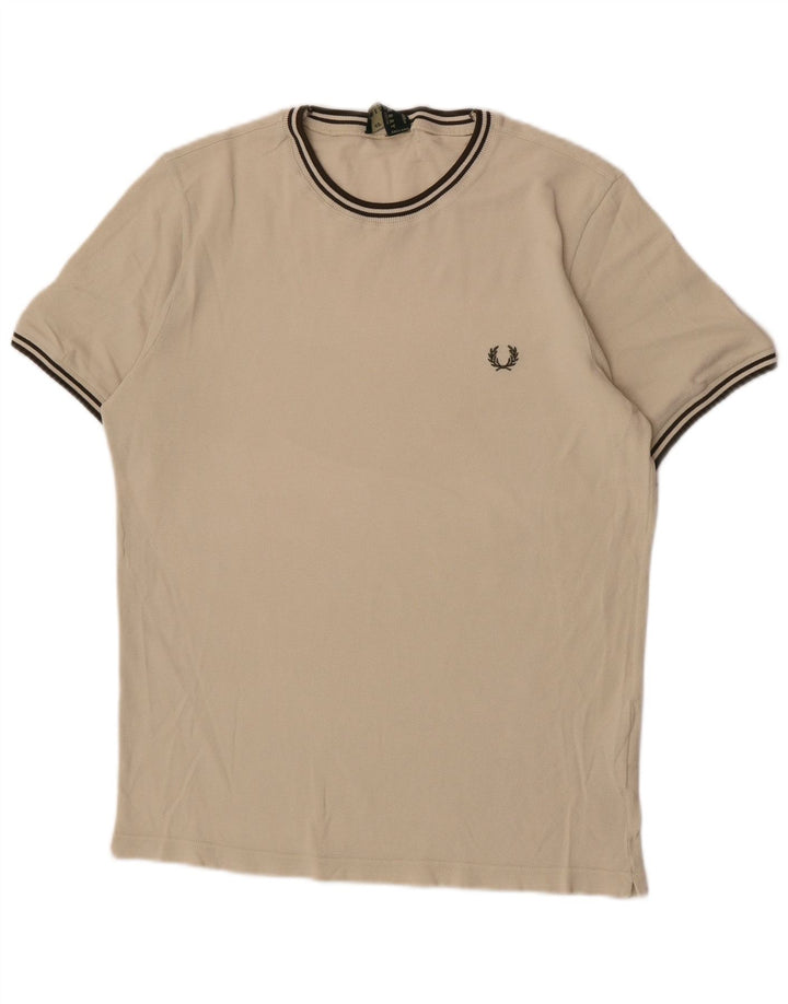 T-shirt da uomo Fred Perry Top piccola in cotone beige