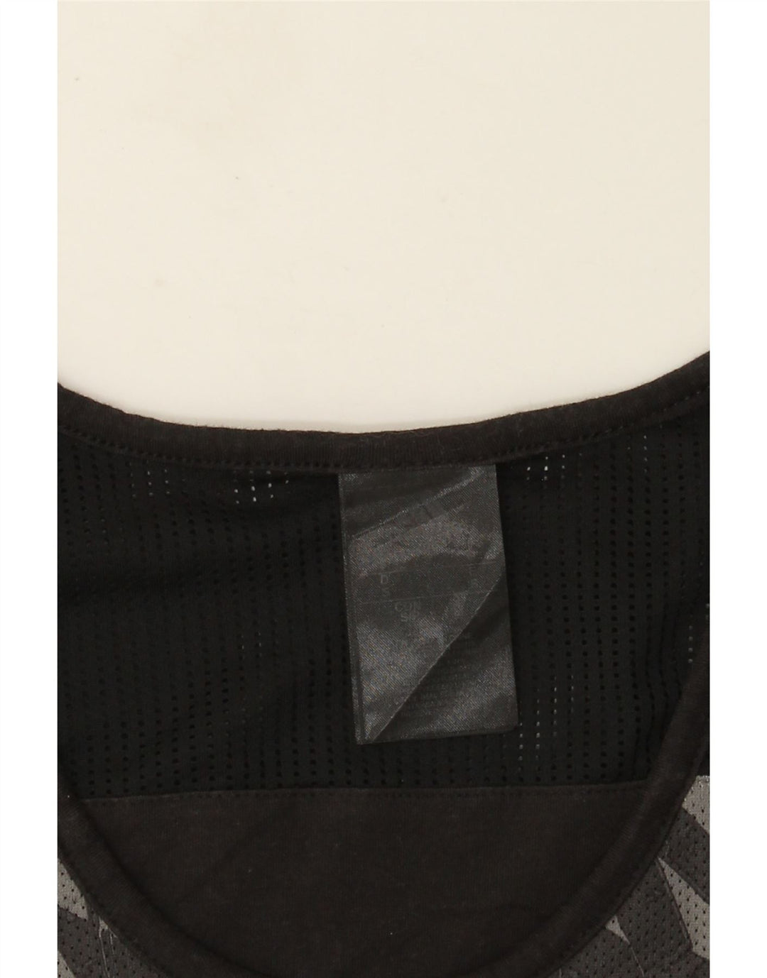 Canotta Adidas da uomo piccola in cotone geometrico nero