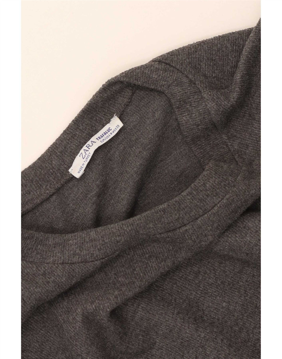 Top corto da donna Zara a maniche lunghe UK 14 Grigio medio