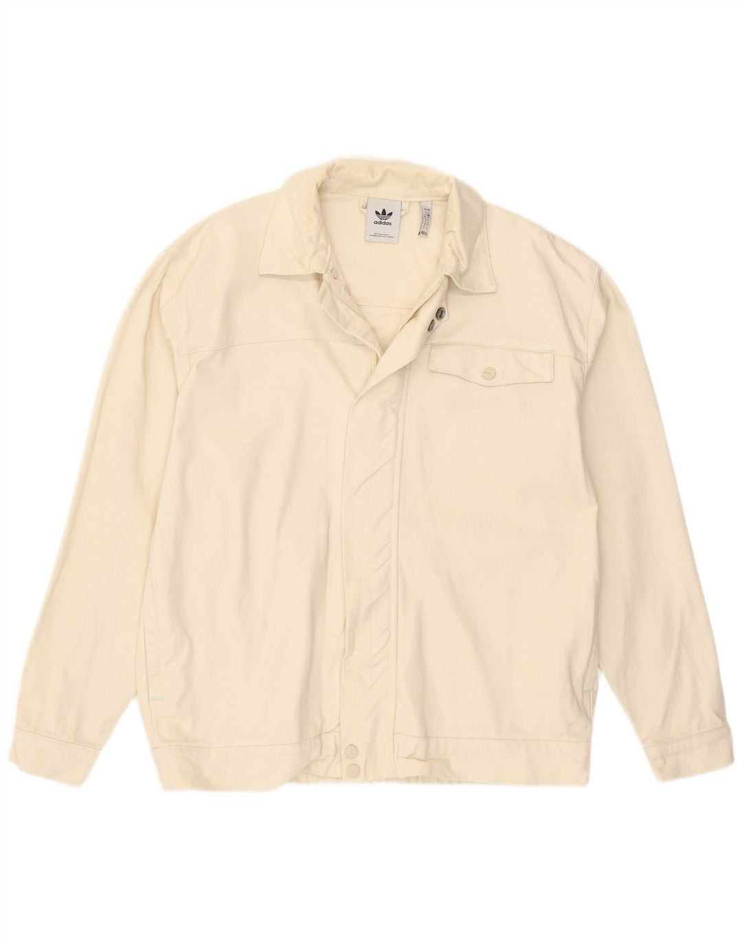 Giacca bomber da uomo Adidas UK 36 Small Off White Cotton