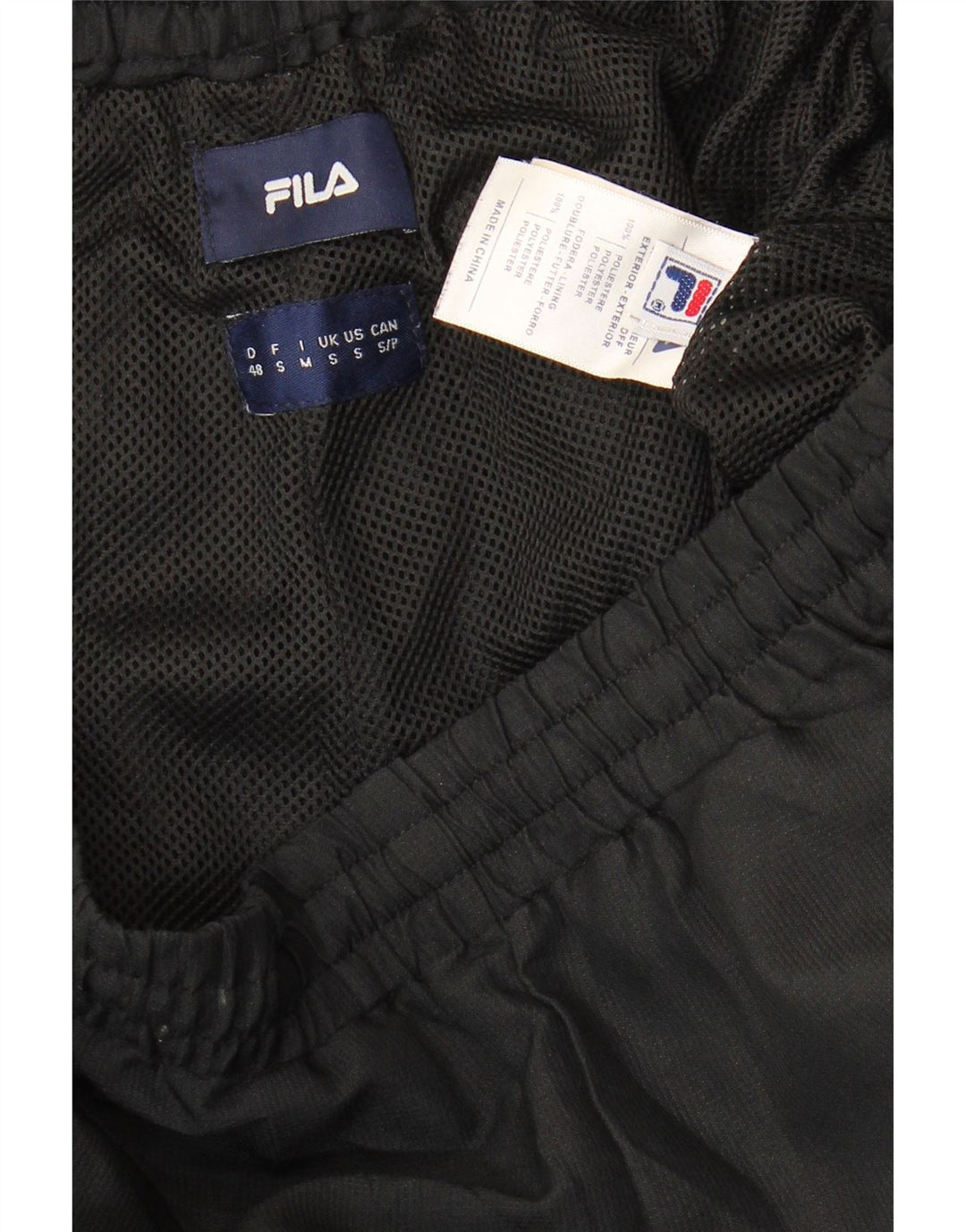 Pantaloni da tuta da uomo Fila Joggers piccoli in poliestere maculato nero