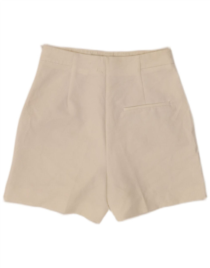 Pantaloncini casual a vita alta da donna ZARA piccoli W26 bianchi