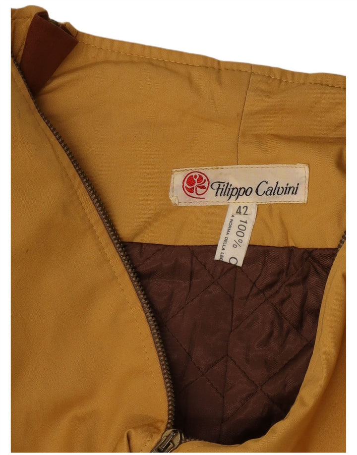 Bomber vintage da donna IT 42 in cotone giallo medio