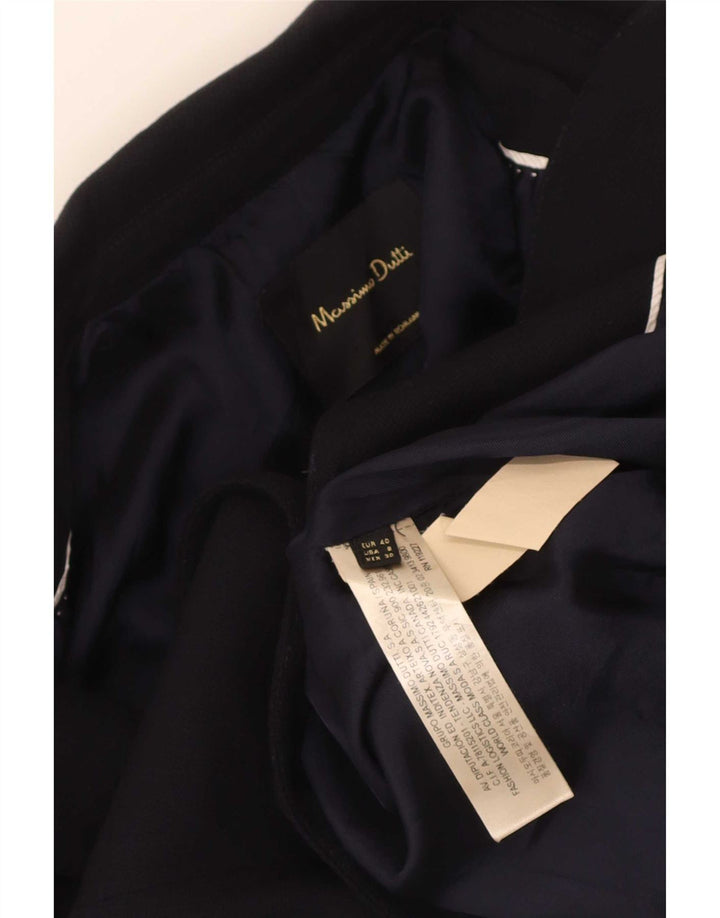 Giacca blazer da donna a 1 bottone Massimo Dutti EU 40 viscosa media blu navy
