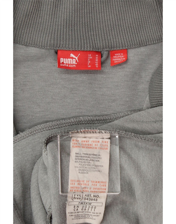 PUMA Womens Tracksuit Top Jacket UK 12 Medium Grey Colourblock Polyester Vintage Puma and Second-Hand Puma from Messina Hembry 
