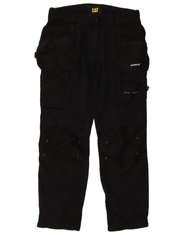 Pantaloni cargo dritti da uomo CAT W32 L29 cotone nero