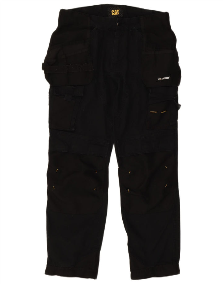 Pantaloni cargo dritti da uomo CAT W32 L29 cotone nero
