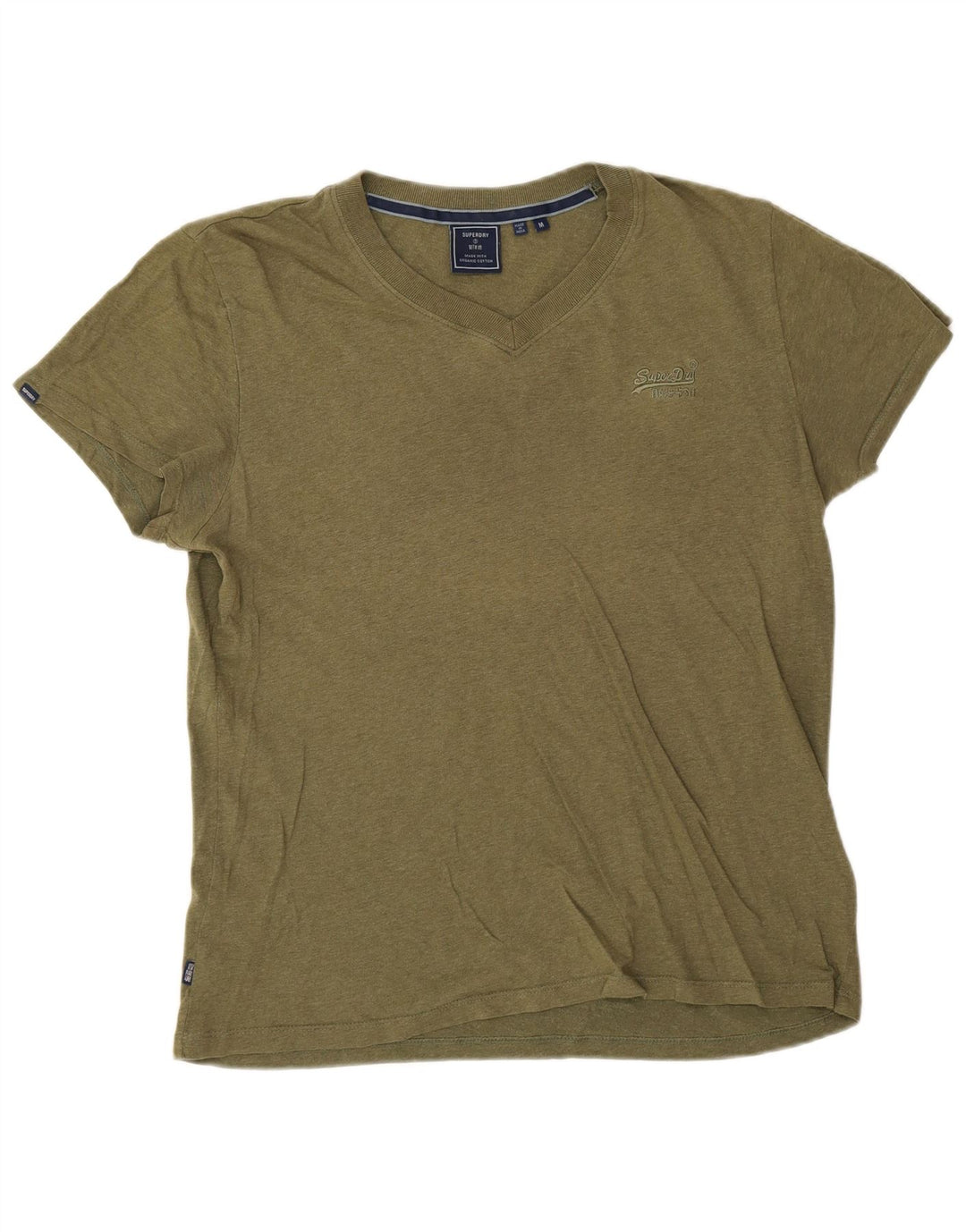 T-shirt da uomo Superdry Top in cotone kaki medio