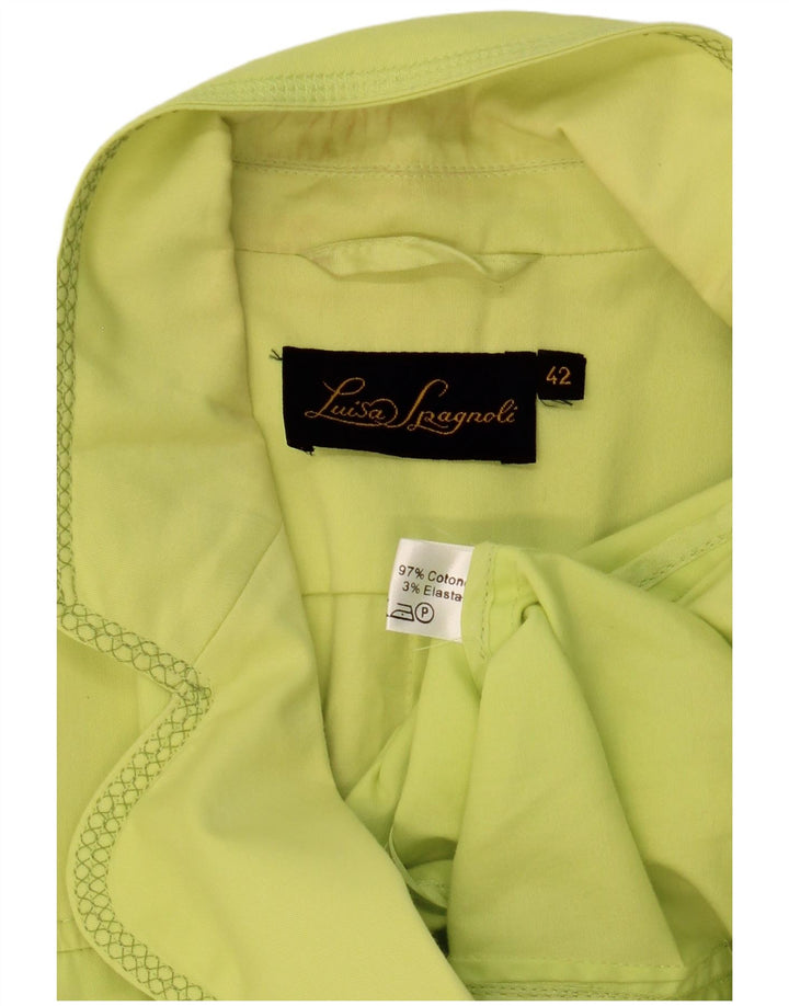 Giacca blazer da donna a 4 bottoni con maniche a 3/4 Luisa Spagnoli IT 42 Verde medio