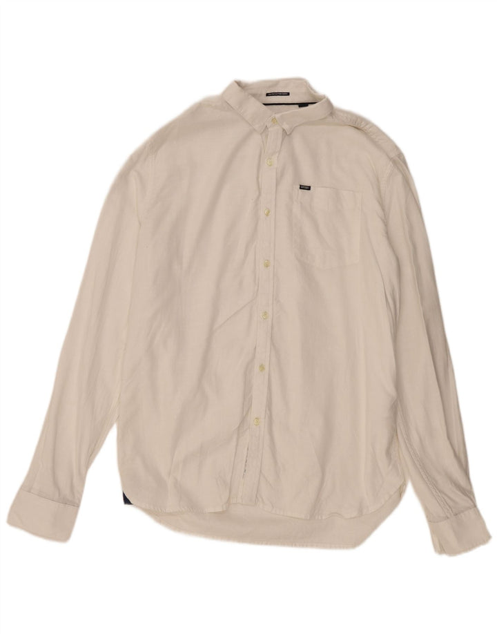 Camicia da uomo Superdry 2XL cotone bianco