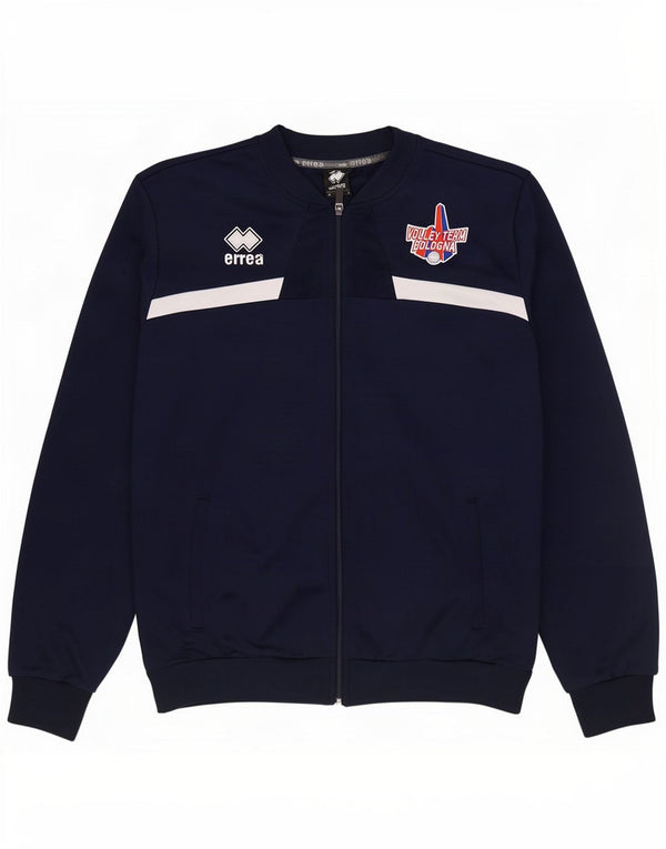 Errea Giacca da tuta grafica da uomo grande color block blu navy