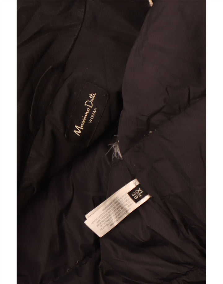 MASSIMO DUTTI Cappotto imbottito da donna UK 18 XL Nero poliestere invernale
