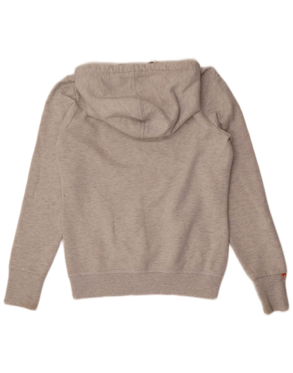 Felpa con cappuccio grafica da donna Superdry UK 14 Cotone chiazzato grigio medio