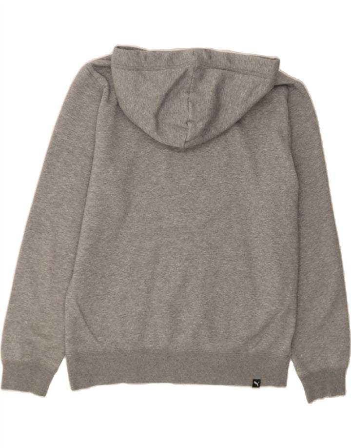 PUMA Mens Graphic Hoodie Jumper Medium Grey Cotton Vintage Puma and Second-Hand Puma from Messina Hembry 