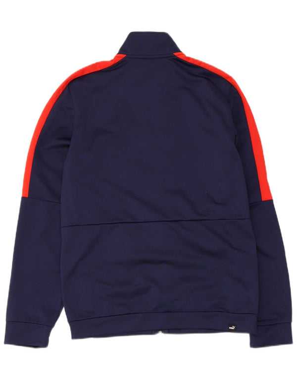 Giacca da ginnastica grafica da ragazzo Puma 13-14 anni Blu navy Colourblock