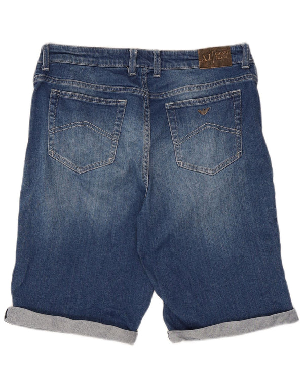 Shorts in denim da ragazzo Armani Junior 15-16 anni W32 Blu Cotone