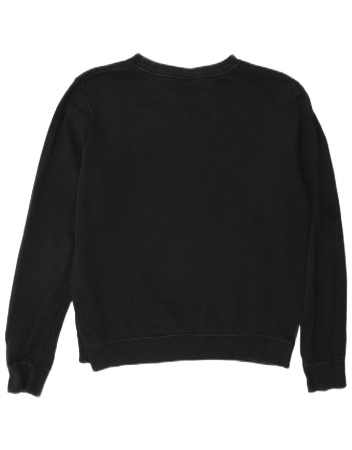 Felpa oversize con grafica Nike da donna UK 10 piccola in cotone nero