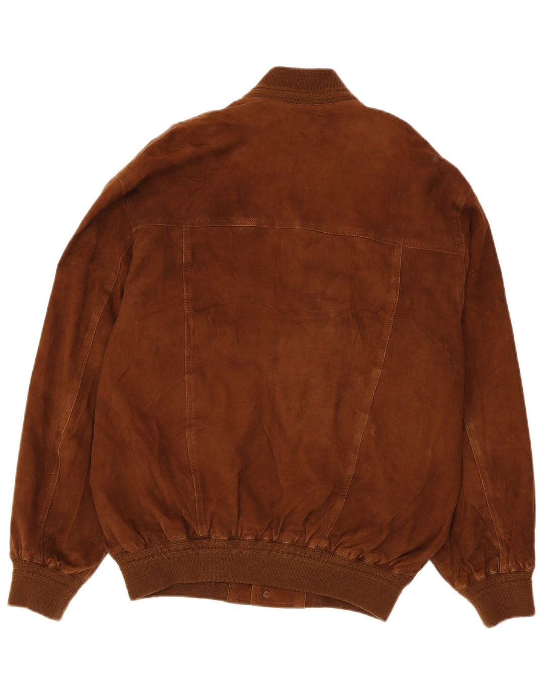 Bomber vintage da uomo in pelle scamosciata IT 54 XL in cotone marrone