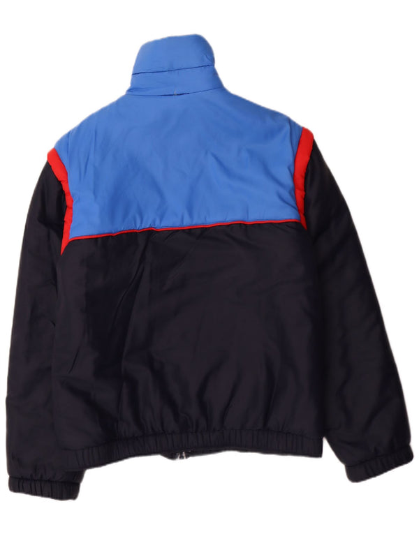 Giacca imbottita vintage da uomo IT 44 XS Acrilico color block blu navy