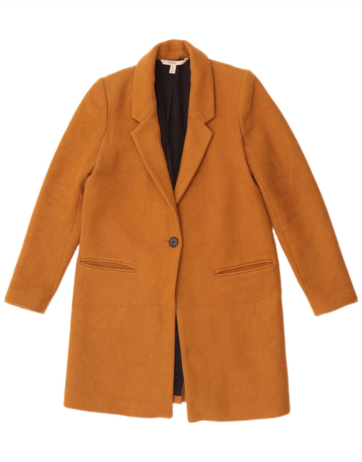 Cappotto Zara Trafaluc da donna UK 10 piccolo in lana marrone