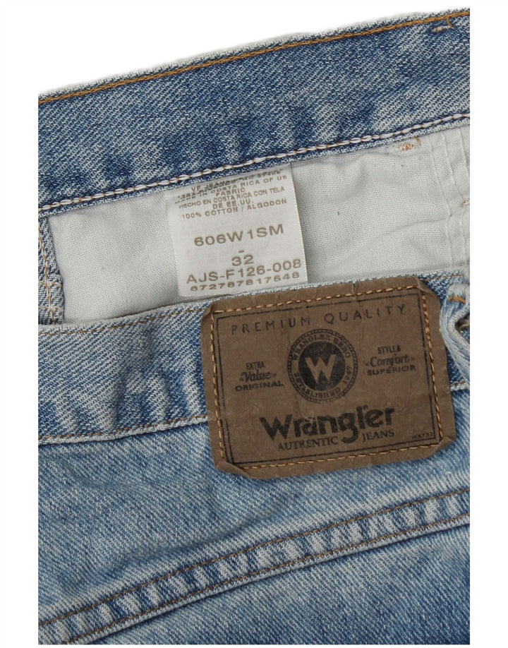 Pantaloncini di jeans da uomo WRANGLER W32 cotone blu medio