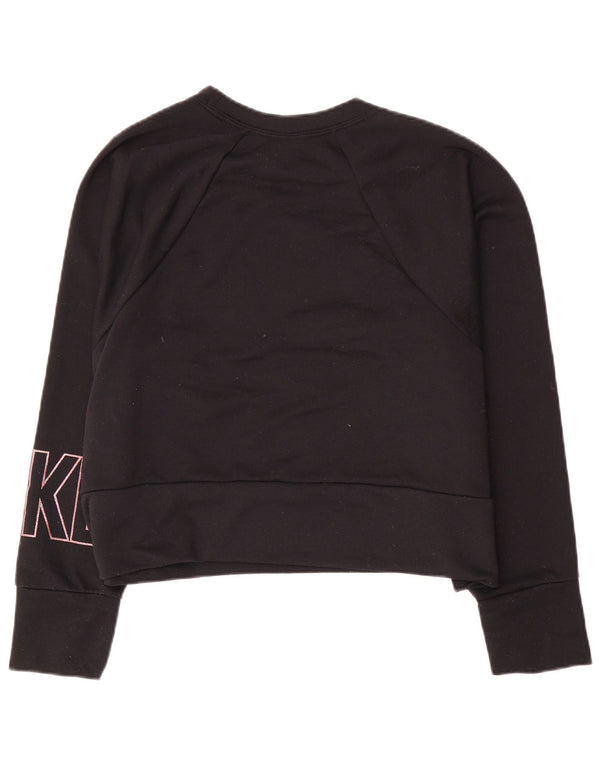 Felpa oversize con grafica Nike Dri Fit da donna, taglia UK 16, grande, nera